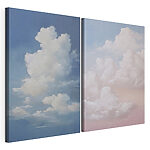 Lámina modular sobre lienzo Cielo azul con nubes blancas