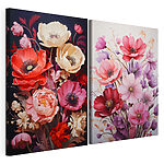 Lámina modular sobre lienzo Collage de flores