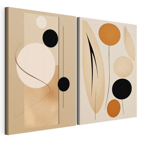 Lámina modular sobre lienzo Dos cuadros de arte