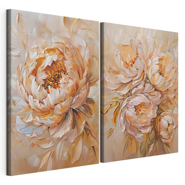 Lámina modular sobre lienzo Cuadro de flores sobre lienzo
