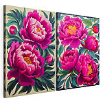 Lámina modular sobre lienzo Flores de vivos colores en todo su esplendor