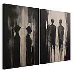 Lámina modular sobre lienzo Cuadro en el que aparecen dos personas