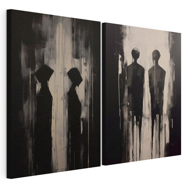 Cuadro en el que aparecen dos personas Lámina modular sobre lienzo Cuadro en el que aparecen dos personas