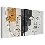 Lámina modular sobre lienzo Cuadro que representa el rostro de una mujer