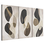Lámina modular sobre lienzo Formas abstractas en tonos neutros