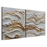 Lámina modular sobre lienzo Suaves ondulaciones en la textura de la pintura