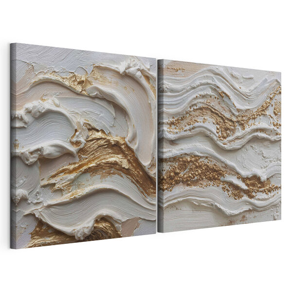 Lámina modular sobre lienzo Suaves ondulaciones en la textura de la pintura