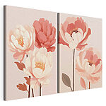 Lámina modular sobre lienzo Preciosas flores en tonos suaves