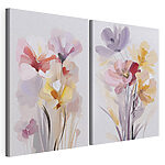 Lámina modular sobre lienzo Cuadro de flores sobre fondo blanco