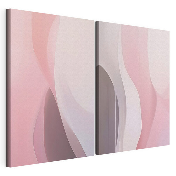 Tonos suaves en motivos abstractos fluidos Lámina modular sobre lienzo Tonos suaves en motivos abstractos fluidos