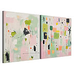 Lámina modular sobre lienzo Pintura de diferentes colores