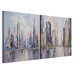 Lámina modular sobre lienzo Modular canvas print Painting of a city