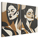 Lámina modular sobre lienzo Collage del rostro de una mujer