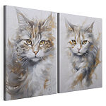Lámina modular sobre lienzo Cuadro de un gato