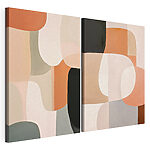 Lámina modular sobre lienzo Formas abstractas en colores suaves