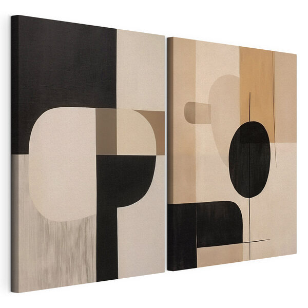 Lámina modular sobre lienzo Dos obras de arte