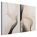 Lámina modular sobre lienzo Remolinos abstractos en tonos suaves