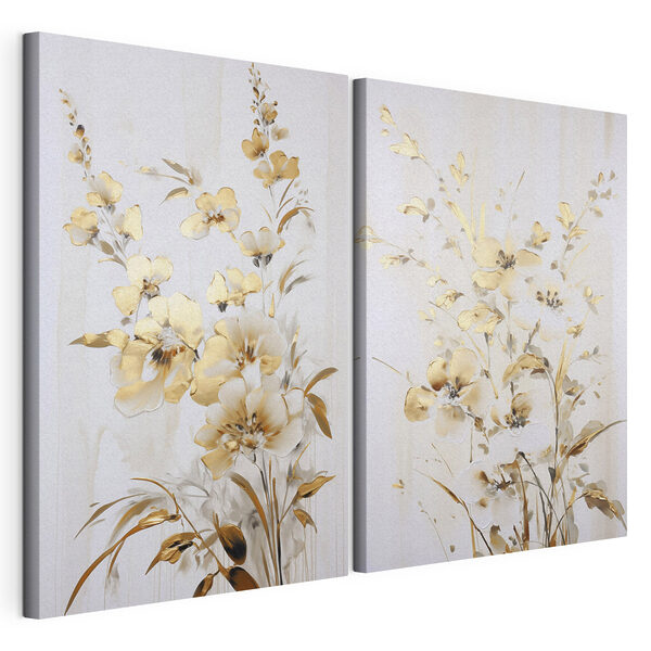 Lámina modular sobre lienzo Elegante composición floral en tonos suaves