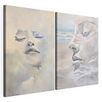 Lámina modular sobre lienzo Cuadro que representa el rostro de una mujer