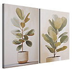 Lámina modular sobre lienzo Planta en maceta blanca