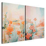 Lámina modular sobre lienzo Pintura de flores y plantas