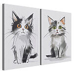 Lámina modular sobre lienzo Dibujo de un gato