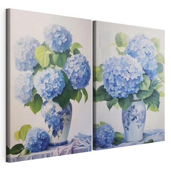 Lámina modular sobre lienzo Cuadro de flores en un jarrón