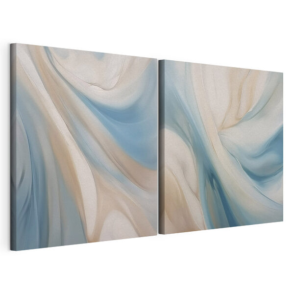 Lámina modular sobre lienzo Colores fluidos en suave armonía