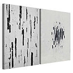 Lámina modular sobre lienzo Contrastes abstractos en el arte monocromático
