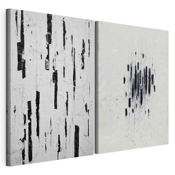 Lámina modular sobre lienzo Contrastes abstractos en el arte monocromático