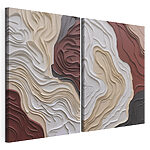 Lámina modular sobre lienzo Capas abstractas en tonos suaves