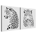 Lámina modular sobre lienzo Representación artística de la majestuosidad de un leopardo