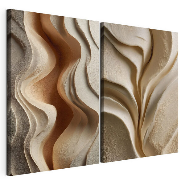 Líneas fluidas en formaciones naturales Lámina modular sobre lienzo Líneas fluidas en formaciones naturales