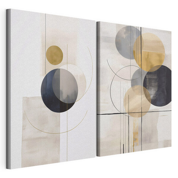 Lámina modular sobre lienzo Dos obras de arte