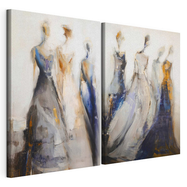 Cuadro que representa a un grupo de mujeres Lámina modular sobre lienzo Cuadro que representa a un grupo de mujeres