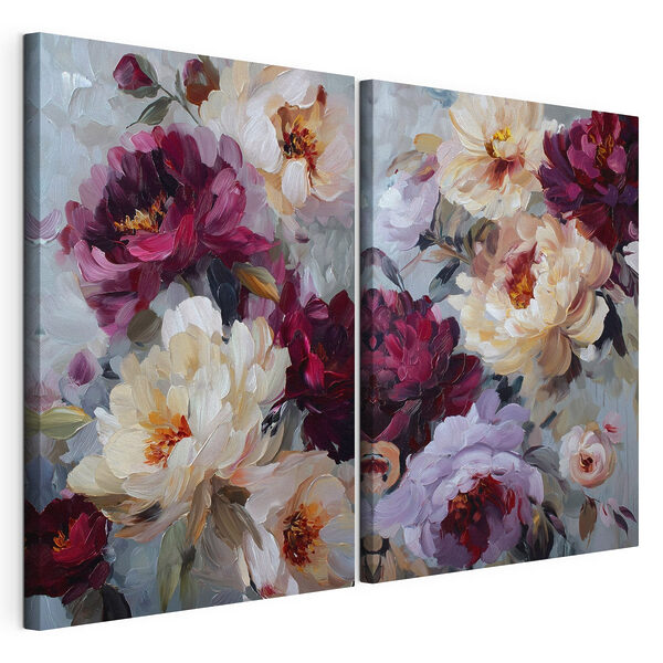 Lámina modular sobre lienzo Belleza en flor en colores suaves