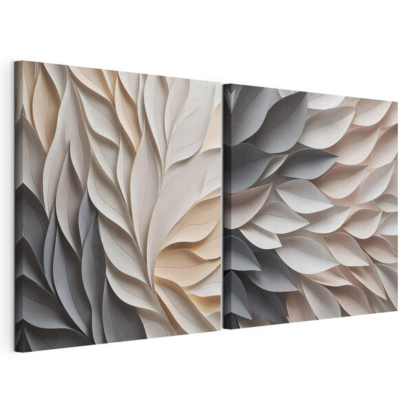 Lámina modular sobre lienzo Capas suaves en tonos neutros