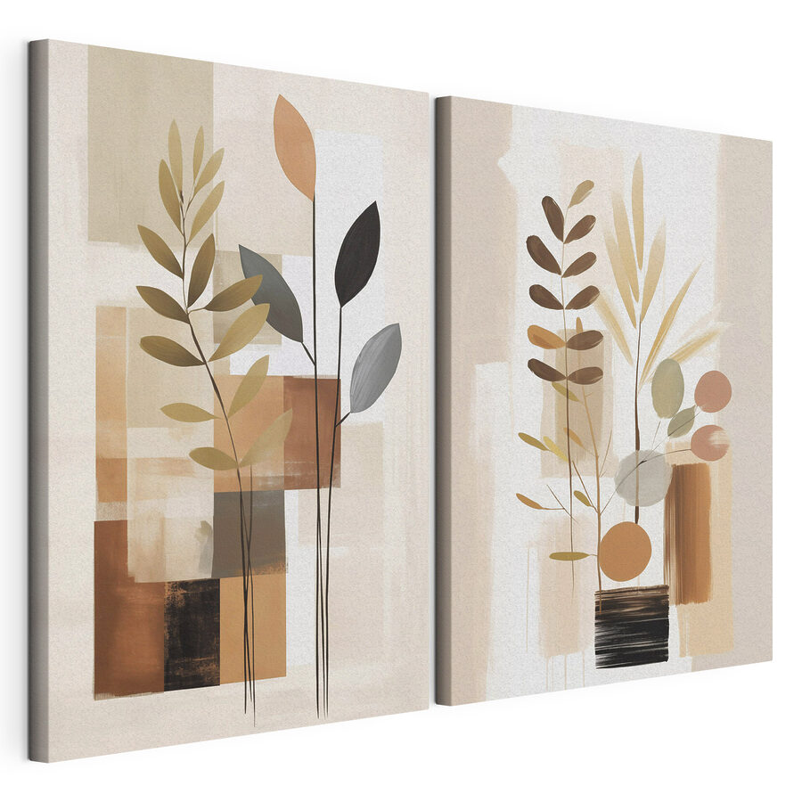 Cuadro modular Pintura de plantas y plazas (SKU: m30251) Cuadro modular Pintura de plantas y plazas (SKU: m30251)