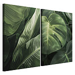 Lámina modular sobre lienzo La exuberante armonía verde de la naturaleza, en primer plano