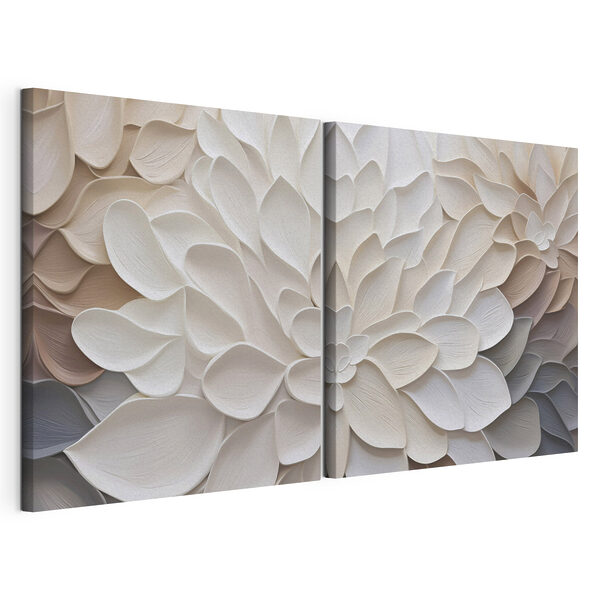 Lámina modular sobre lienzo Elegantes pétalos en tonos suaves