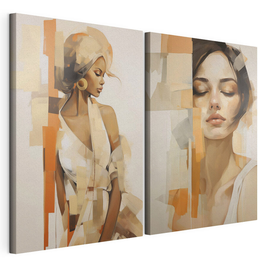 Cuadro modular Collage de una mujer (SKU: m30318) Cuadro modular Collage de una mujer (SKU: m30318)