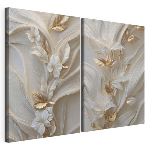 Motivos fluidos que reflejan la elegancia de la naturaleza Lámina modular sobre lienzo Motivos fluidos que reflejan la elegancia de la naturaleza