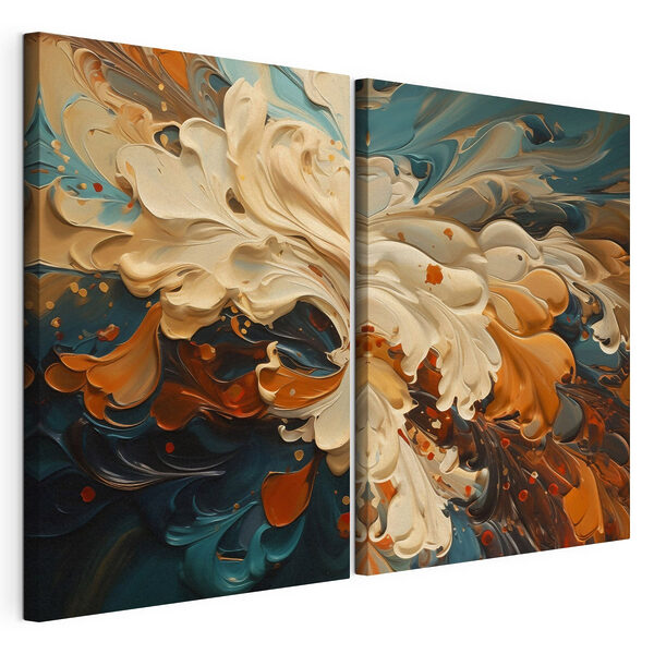 Dos imágenes de diferentes colores Lámina modular sobre lienzo Dos imágenes de diferentes colores
