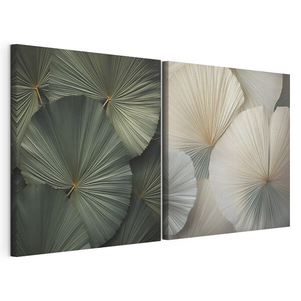 Lámina modular sobre lienzo Pliegues intrincados de diseño natural