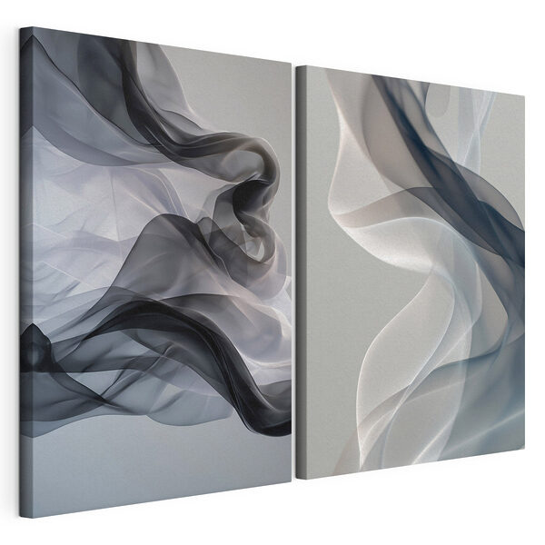 Lámina modular sobre lienzo Capas fluidas de tejido suave