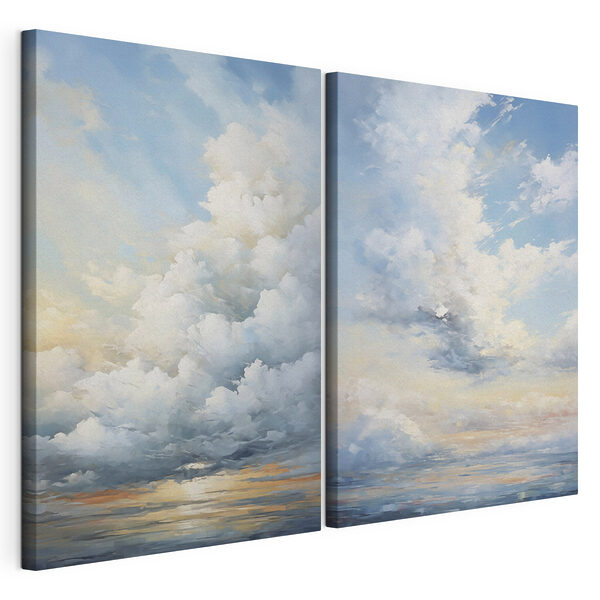 Cuadro de nubes en el cielo Lámina modular sobre lienzo Cuadro de nubes en el cielo