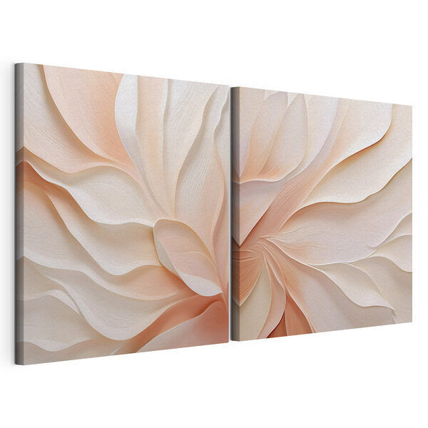 Suaves ondas de tonos delicados Lámina modular sobre lienzo Suaves ondas de tonos delicados