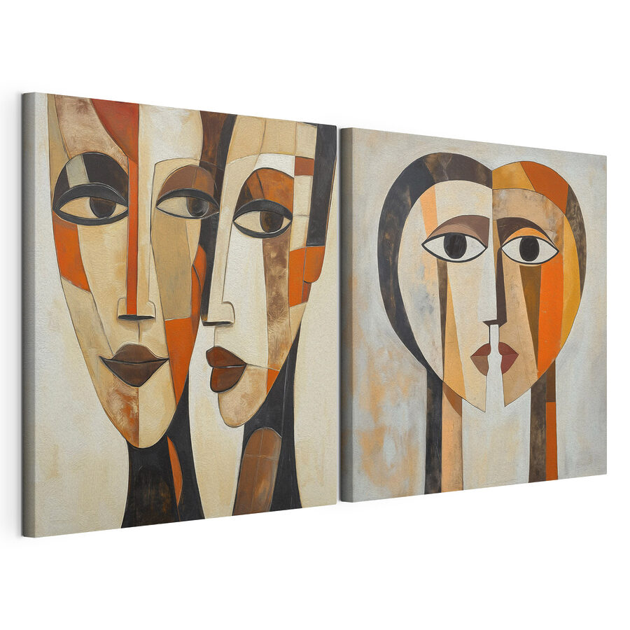 Cuadro modular Cuadro que representa el rostro de una mujer (SKU: m30885)