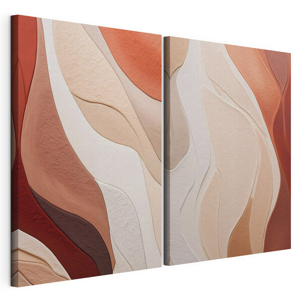 Tonos suaves en capas fluidas Lámina modular sobre lienzo Tonos suaves en capas fluidas