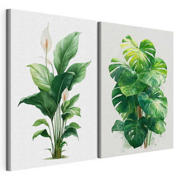 Una exuberante vegetación que da vida a cualquier espacio Lámina modular sobre lienzo Una exuberante vegetación que da vida a cualquier espacio